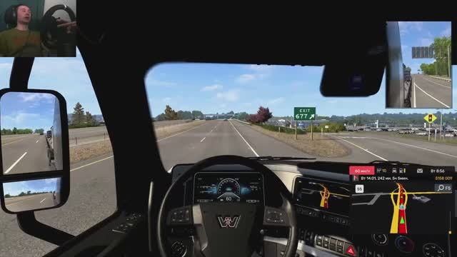 Видно в понедельник их мама родила - American truck simulator - 031 - на руле MOZA R5 смотреть онлайн