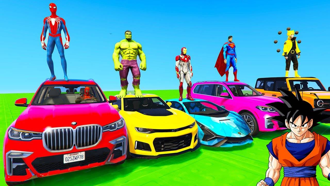 ЧЕЛОВЕК-ПАУК МУЛЬТИКИ ПРО МАШИНКИ ГОНКИ НА МАШИНАХ С СУПЕРГЕРОЯМИ