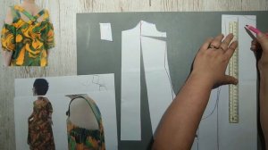 Моделирование. Платье из штапеля - интересные бока. Выкройка № 1725.