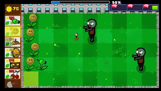 Растения против Зомби в Geometry Dash смотреть онлайн