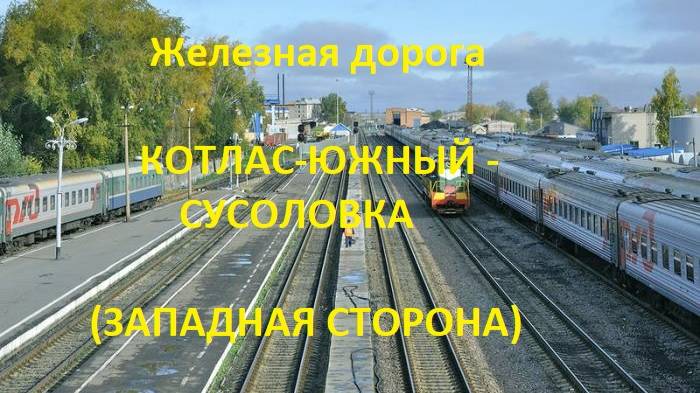 Железная дорога Котлас-Южный - Савватия - Сусоловка (вид из окна поезда, западная сторона) (СЖД)