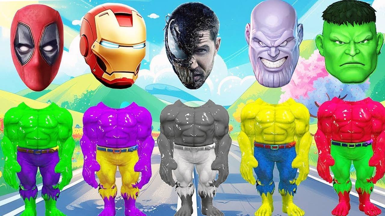 Яркие Мультики для детей. Мультики про Венома и Таноса. Смешные Детские мультики про супергероев