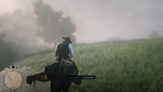 RDR 2 - Артур троллит задержанного.)