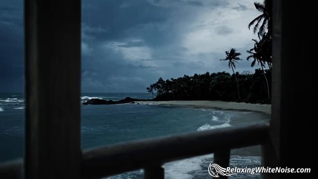 Rain, Thunder & Ocean Sounds | White Noise For Sleep Or Studying | 10 Hours