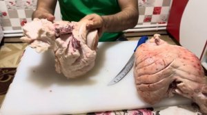 Как разрезать и засолить курдюк