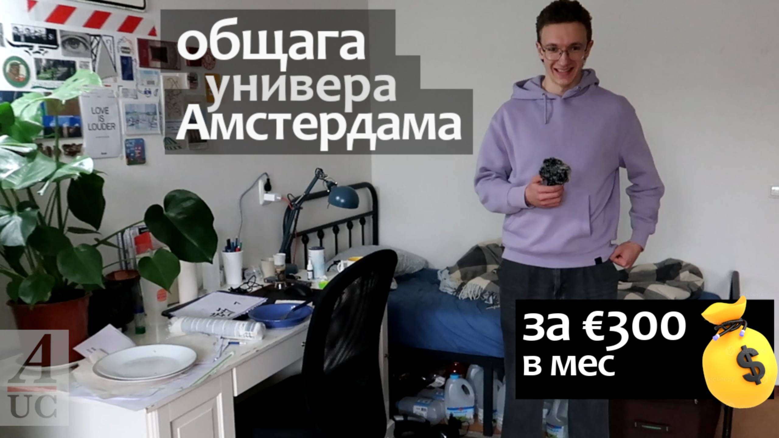 общага Университета Амстердама AUC за €300/мес - румтур