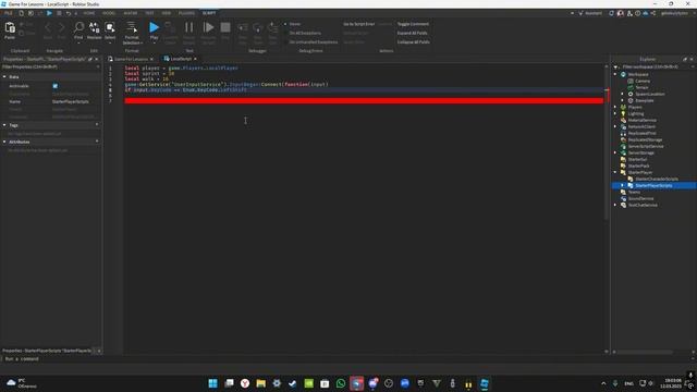 Как сделать спринт в Roblox Studio//При нажатии на Левый Шифт