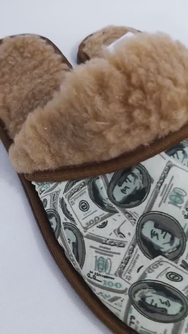 Мужские тапочки из овечьей шерсти, 40 размер