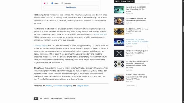 XRP взрывает рынок: Ripple против SEC, $1000 в прогнозах, Трамп ?