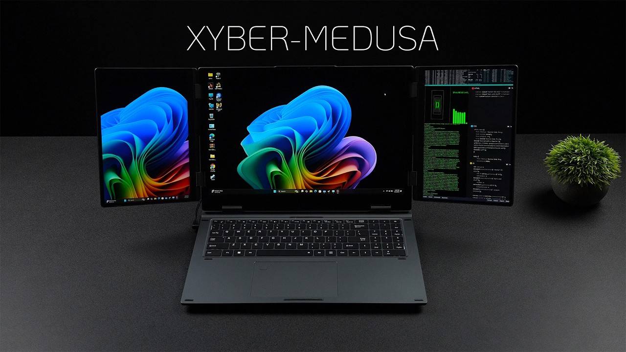 The New Xyber Medusa Is An Insane Triple Screen Laptop! смотреть онлайн