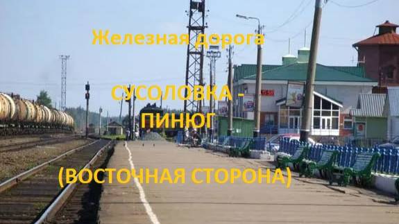 Железная дорога Сусоловка - Луза - Пинюг (вид из окна поезда, восточная сторона) (ГЖД)