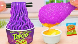 Мультики для детей 🐙🔥Как приготовить миниатюрную фиолетовую курицу🍟 🍛 Мультики для девочек