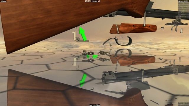 ТОЗ - 34 полная разборка и сборка в World of Guns: Gun Disassembly смотреть онлайн