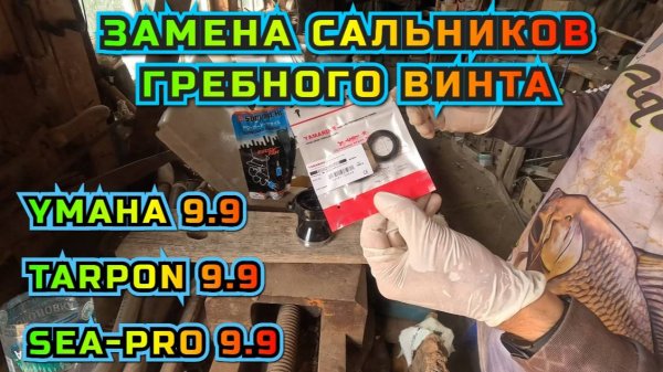 Замена САЛЬНИКОВ гребного винта YMAXA 9.9 TARPON 9.9 SEA-PRO 9.9