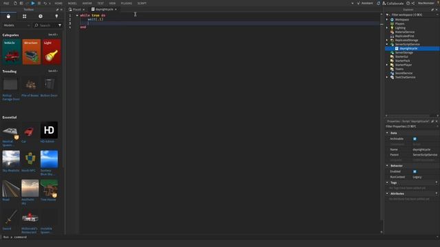 ROBLOX STUDIO | Как сделать цикл дня и ночи смотреть онлайн