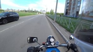 Очередной прохват по городу на мотоцикле урал