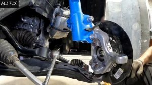 замена подшипника ступицы переднего колеса ... toyota rav4 hy