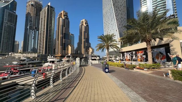 Дубай 🇦🇪 [4К] Дубай Марина , пешая прогулка 🔥🔥🔥 смотреть онлайн