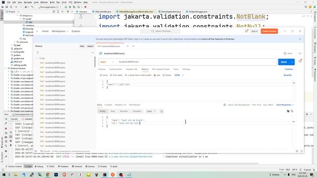 Валидируем используя Jakarta Validation.