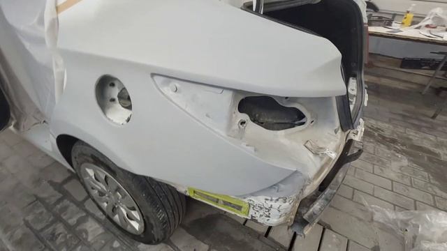 Покраска заднего крыла салярис