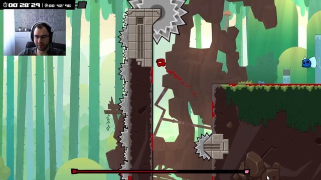 Super Meat Boy Forever  прохождение 1 серия