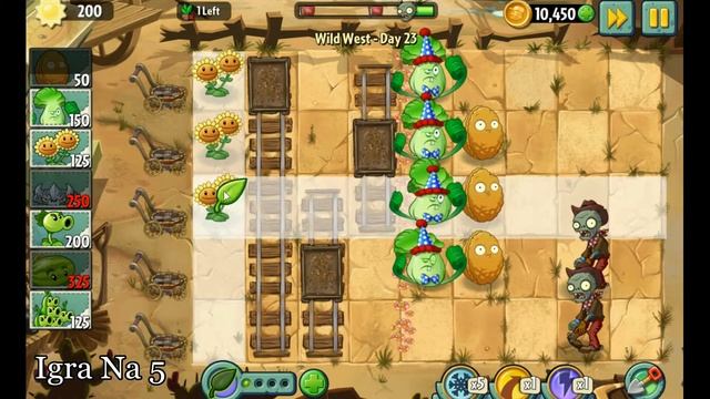 Wild West Day 23 - Plants vs Zombies 2 (Прохождение) смотреть онлайн