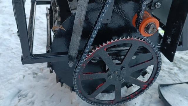 Детский снегокат с мотором от бензотриммера смотреть онлайн