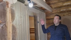 Отделка парной в срубе