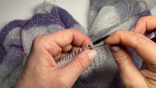 Закрытие лицевой глади иглой