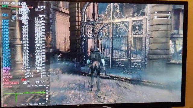 bloodborne 1.09 эмуляция ps4 на steam deck oc 900p 30fps