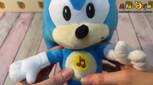 Игрушка мягкая Соник озвученный голубой 20см