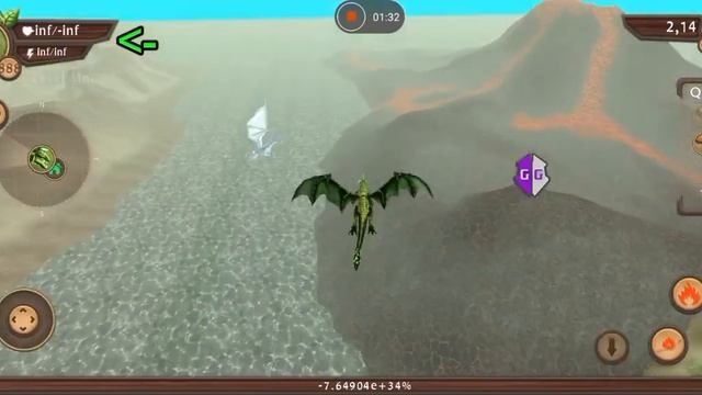 Dragon Sim Script Gameguardian/сценарий симулятора дракона Gameguardian !!