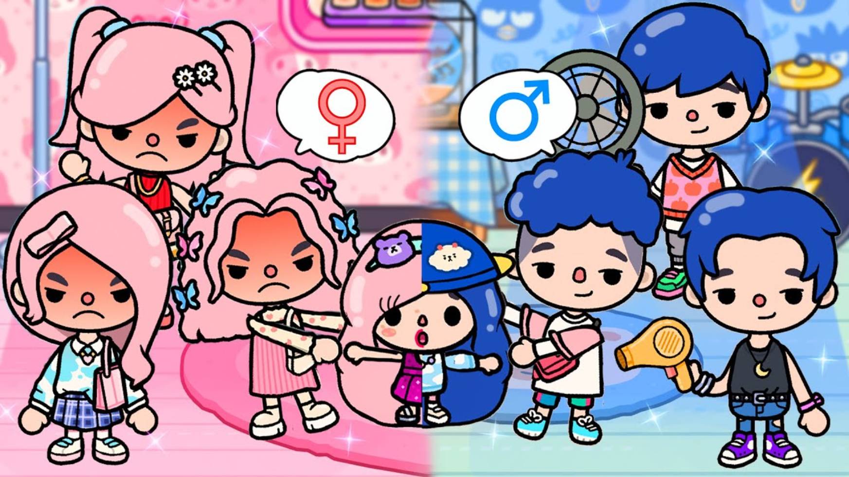 TOCA BOCA МАЛЬЧИКИ ПРОТИВ ДЕВОЧЕК КТО КРУЧЕ? смотреть онлайн