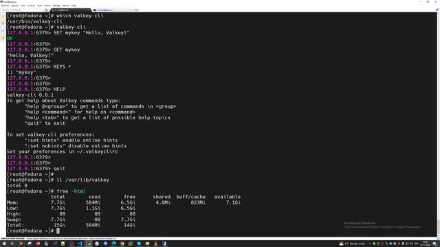 Установка и настройка Valkey (замена Redis) на Fedora 41 смотреть онлайн