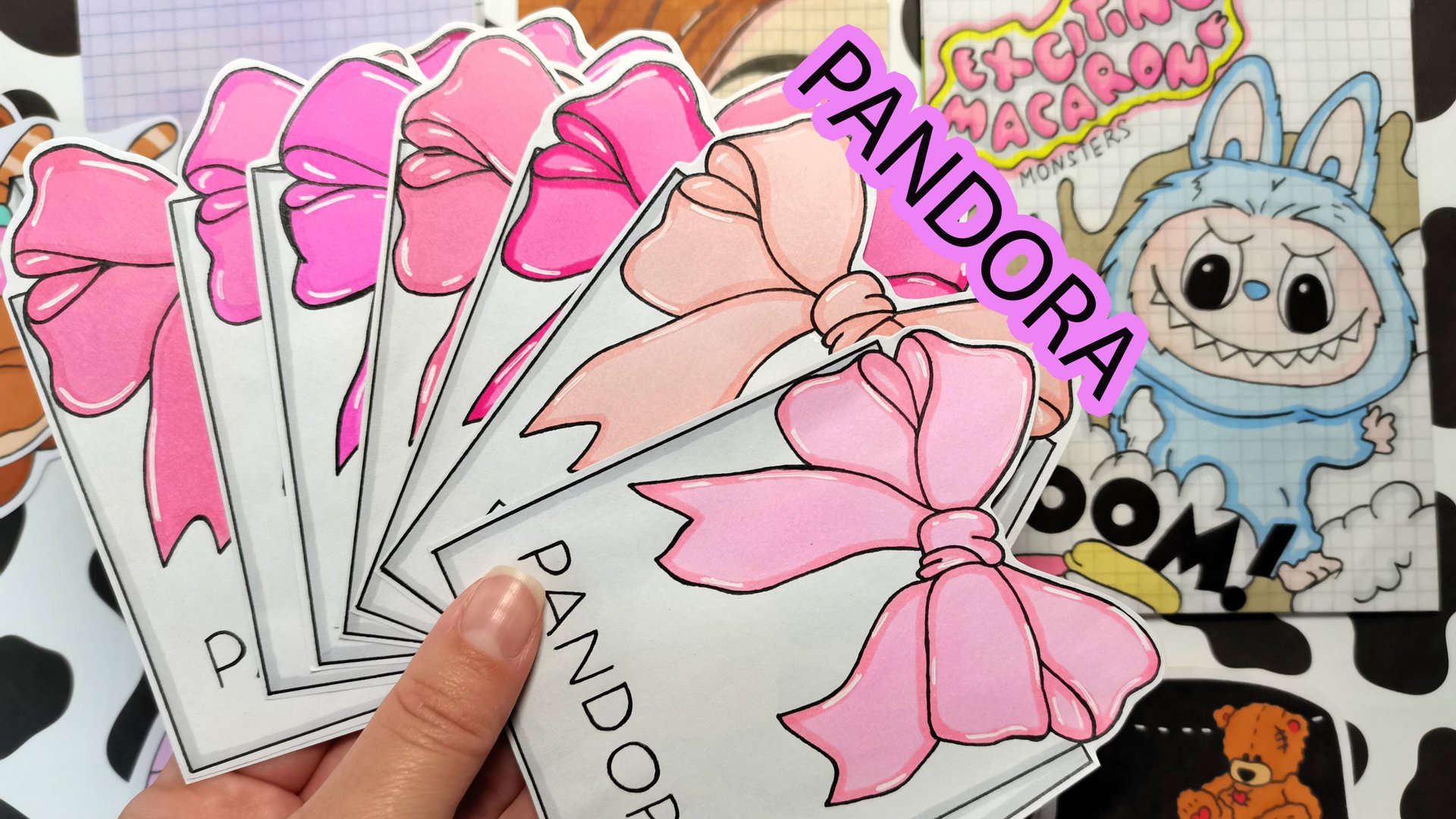 PANDORA💍Собираем браслет🌸Распаковка бумажных сюрпризов💕 смотреть онлайн