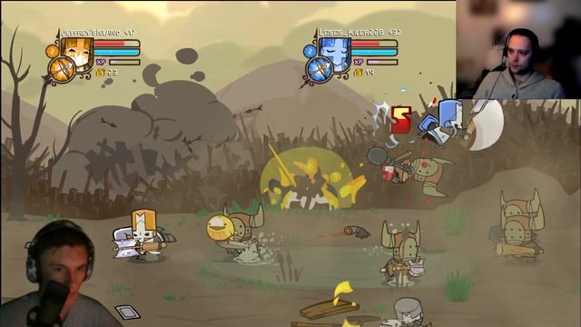 Друзья под огнем: Ледяной и Огненный Рыцарь *1 / Castle Crasher смотреть онлайн