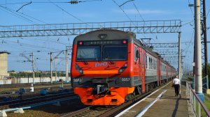 Электропоезд ЭД9Э-0057. Покатушки от Среднесибирской до ст.Озёрки+ЭДТ.