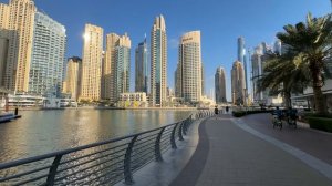 Дубай 🇦🇪 [4К] Пешая прогулка по Дубай Марине 🔥🔥🔥