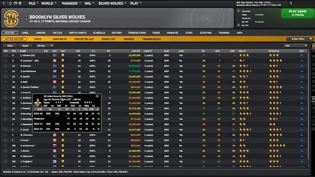 Franchise Hockey Manager 10 / Бруклинские Волки #5