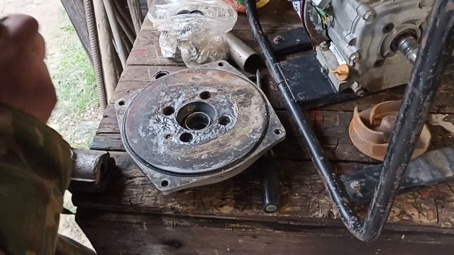 Как переделана мотопомпа для чистой воды в грязевую! Р