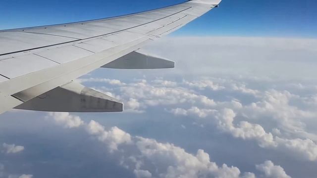 Футаж крыло самолета