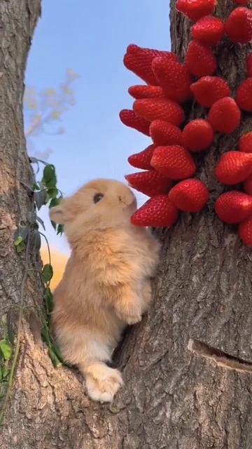 😍заец так мило ест клубнику #shorts смотреть онлайн