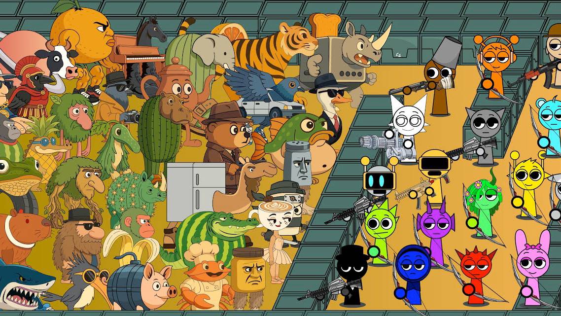 Суперсемейка Спрунки против всех итальянских животных. Анимация Спрунки смотреть онлайн