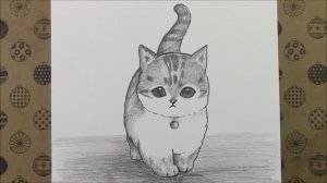 Как нарисовать кошку карандашом шаг за шагом №2