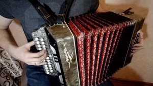 Гармонь Чайка ля мажор. Звучание после ремонта.