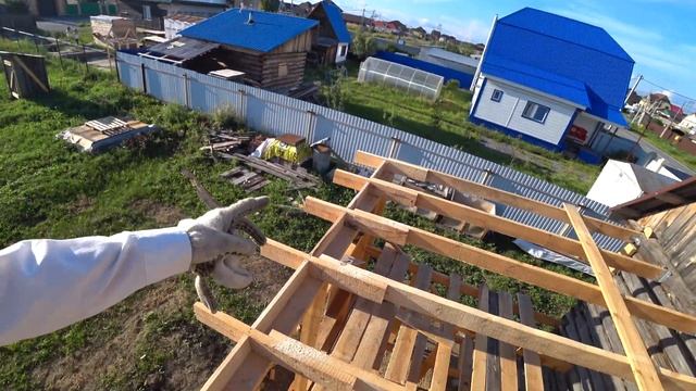 Односкатная крыша своими руками. Стропила и Обрешетка смотреть онлайн