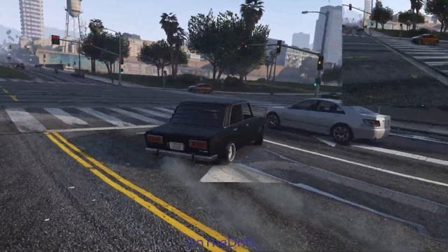 Rune Cheburek дрифт по городу #GTAOnline #drift #Жигули