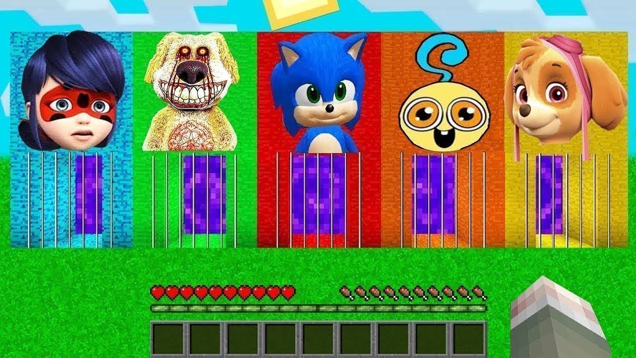 ВЫБЕРИ ЗАКРЫТЫЙ ПОРТАЛ ГОВОРЯЩИЙ БЕН СОНИК РЕБЕНОК ДЛИННЫЕ НОГИ ЛЕДИ БАГ ЩЕНЯЧИЙ ПАТРУЛЬ В МАЙНКРАФТ смотреть онлайн