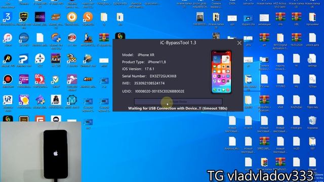 Обход без сети IPhone Xs Xr Se2 Se3 11 12 13 14 15  Ic Bypass Tool Icloud/apple Id