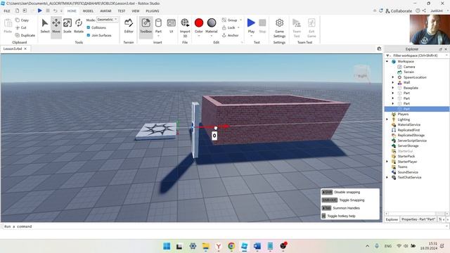 Roblox Studio. Lesson4. Добавляем script взаимодействия и появлени? смотреть онлайн